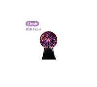Lumière boule de plasma noir magique 4 pouces sphère de cristal magique lampe de table en verre électrique décor de fête Noir G