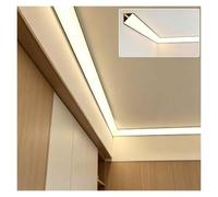 Lumière Corniche Indirecte Kit Complet, Ruban LED + Profilé Aluminium en V | Luminaire Linéaire Saillie for Coin Intérieur Plafond-Mur, Lumière d'Ambiance Maison(5.2ft)