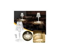 Lumière d'ambiance veilleuse usb to-uch lampe de table en cristal de diamant à lumière led multicolore