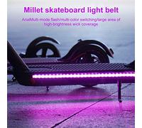 Lumière de Bande de LED, Lumières de Bande de LED Pliables de Scooter Electrique Imperméable de SUNJULY Pour Xiaomi M365 Pour la Décoration Extérieure de Planche à Roulettes, de Scooter