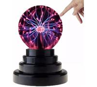 Lumière de Boule de Plasma 3 Pouces Lampe Plasma Boule Electricité Lampe de Sphère d'ion Statique à Plasma Sensible au Toucher