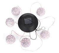 Lumière de carillon éolien à LED solaire, lampe décorative Starmoon à boules de particules changeantes de couleur avec 7 couleurs de LED, veilleuse automatique pour la décoration e