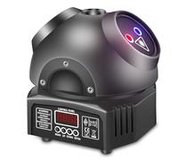 Lumière de discothèque, T105 Tête mobile Projecteur d'effets DMX, Lumière LED RGB Projecteur DJ Contrôlé par musique Lumières de discothèque, Pour KTV Réunion de famille Halloween