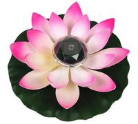 Lumière de Lotus, décoration de Bassin Flottant Solaire Fleur de Lotus LED changeant de Couleur de Fleurs Nuit Lampe de lumière
