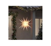 Lumière de Noël avec LED Pliable, Eclairage d'Etoile de Noël Suspendu, Décoration Lumineuse de Noël Intérieur Extérieur, Moderne, Blanc 100 cm