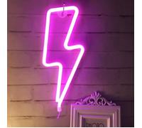 Lumière de Nuit Néon, LED Lightning Sign Decor Light, Murale Lumineuse Décorative,Pour chambre à coucher, mur, maison, bar