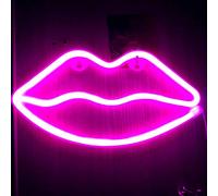 Lumière de Nuit Néon, Neon Light, Neon Sign lumière Lightneon lèvres Forme Neon Wall Light Sign Usb pour Chambre Bar Party Wedding Style 1