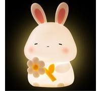 Lumière de nuit pour , lampe de lapin - Lampe de lapin avec contrôle du robinet,Décor de salle de nuit rechargeable à recharge dimmable pour les garçons de filles adolescents pour tout-petits