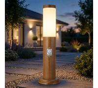 Lampe De Jardin À Détection De Mouvement En Bois Marron