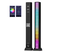 Lumière de Rythme Audio, Lumières de Ramassage de Musique, Barre Lumineuse LED Réactive au Son, RGB 40 Bits Coloré Contrôle du Son