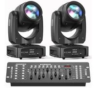 Lumière de Scène - UKing 2PCS DJ Lyre LED Beam GOBO 200W - Jeux de Lumiere 18 Prisme Effet arc-en-ciel Avec Console 192 Canaux
