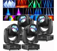 Lumière de Scène - UKing DJ Lyre LED Beam GOBO 200W - Jeux de Lumiere 18 Prisme Effet arc-en-ciel Pour Disco Fêtes PACK DE 4