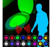 Lumière de toilette LED RGB avec capteur de mouvement PIR, étanche, multiples modes de clignotement, colorée, mini rétroéclairage suspendu pour abattant de toilette, lumière d'ambiance nocturne, alime