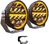 Lumière de travail, 6,5 pouces, 60000 lumens, protection IP68, 2PC 6.5inch pas de fil