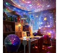 Lumière décorative ciel étoilé de la lune, veilleuse de projection, modes de changement de couleur multiples, convient pour la décoration de chambre de Noël, fête, anniversaire et cadeau - design à la
