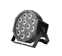 Lumière d'étape de LED, Projecteur LED Par 12x18w 6 en 1 RGBWA + UV 6 en 1 Projecteur LED plat Par DMX512 Projecteur LED teinté professionnel for scène(6in1)