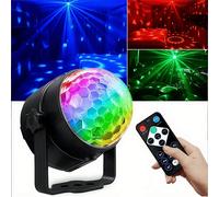 Lumière disco à boule 7 modes - Lumières de scène à changement de couleur activées par le son pour KTV, décoration de maison, anniversaire et bar de DJ - Alimenté par USB, compatible avec multi-pièces