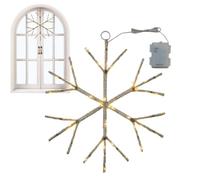 Lumière flocon de neige pour fenêtre Noël Suspension Résistante aux