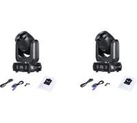 Lumière LED à tête mobile, 18 prismes rotatifs, contrôle DMX, 2pcs, prise EU
