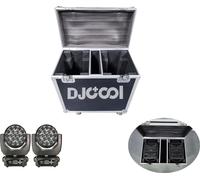 Lumière LED Moving Head, 19x15W RGBW 4in1,DMX512, 1 valise de vol