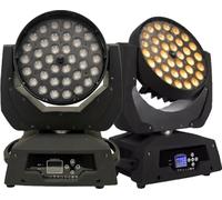 Lumière LED Moving Head, 36x18W RGBW UV, rayon de zoom 12-60 degrés, puissance 400W, 2 lumières, RGBWA 6in1
