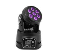 Lumière LED Moving Head, RGBWPA 6in1, lumière Wash DMX, LED Wash 7x18W, prise EU