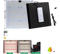 Lumière LED pour plantes, spectre complet, fonction variateur, interrupteur rouge, EU