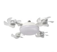 Lumière LED pour ventilateur de plafond avec télécommande, trois options de lumière de couleur et circulation d'air efficace pour plus de confort (trois têtes)