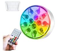 Lumière LED Submersible, Lumiere Piscine L'eau Ip68 étanche 16 RGB Couleurs, Avec Télécommande, Lumiere Piscine Rechargeable