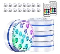 Lumière LED Submersible,Projecteur Piscine Étanche Sous-Marines Multi-couleur avec Télécommande,Eclairage piscine hors (4 Pcs)