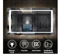 Lumière miroir LED salle de bain - Marque - Modèle - Commande tactile double - Blanc froid - Éclairage LED