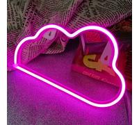 Lumière néon en forme de nuage, décoration murale LED, enseigne décorative alimentée par pile ou USB pour chambre esthétique, filles, Noël, anniversaire, mariage, fête, nuage néon blanc, lumière décor