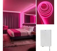 Lumière néon LED rose, alimentée par batterie, convient pour mariage, chambre de princesse, décoration de chambre à coucher, éclairage de fête, enseigne au néon, alimentée par piles AA (non incluses)