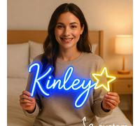 Lumière néon personnalisable - Décoration murale LED à intensité variable personnalisée, chambre, mariage, anniversaire, bar, salon - Alimentée par USB, pour entreprise, magasin, cadeaux de fête, déco