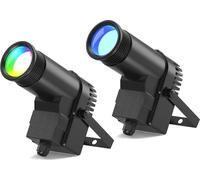 Lumière Pinspot, 30W RGBW, contrôle DMX, 2pcs, fiche EU