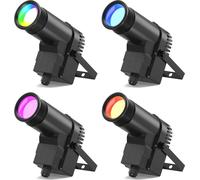 Lumière Pinspot, 30W RGBW, contrôle DMX, 4pcs, fiche EU