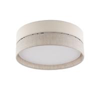Lumiere Plafonnier cylindrique tissu - Beige