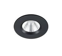 Trio Leuchten Zagros 650710132 Spot LED encastrable en métal noir mat avec 1 LED 5,5 W