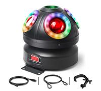 Lumière principale mobile, 70 W RGBW 4 en 1 LED lumières de scène DJ, lumières DJ à rotation infinie avec son activé pour fête DJ de mariage et Live House