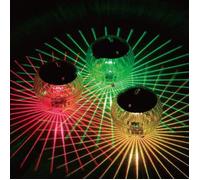 Lumière solaire de piscine, Lumière flottante étanche IP44 avec capteur de lumière, lampe solaire LED multicolore pour jardin, 1PC