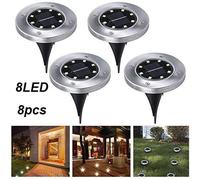 Lumière solaire extérieure 8 pcs LED lumière solaire décoration de jardin éclairage étanche IP65