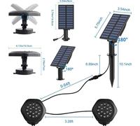 Lumière solaire pour étang Lumière solaire sous-marine pour étang IP68 Lumière LED submersible étanche pour aquarium, jardin, piscine et fontaine