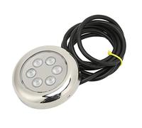 Lumière Sous-marine à LED de 3,5 Pouces, Lumière Sous-marine en Acier Inoxydable PC 316, Montage en Surface IP68 12V à 24VDC, Faisceau de 6 LED à 10 Degrés pour Tableau Arrière de Piscine de