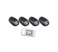 Lumière Stroboscopique RGB Solaire pour Toit de Voiture avec Télécommande, Éclairage Intérieur Étanche pour Voiture, 8 Couleurs, Lumières