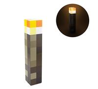 Paladone Lampe torche Minecraft pixélisée 28 cm – Officiellement licencié, 2 modes, Piles