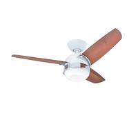 Lumière Ventilateur plafond avec Interrupteur mural Hunter Nova Blanc Noyer