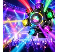 Lumières de DJ à tête mobile for les fêtes, lumières de scène disco | 7-en-1 LED RGBW 6 bras avec effets d'éclairage mixtes, éclairage de scène DJ, for fête Disco Club barre de mariage