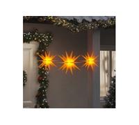 Lumières de Noël avec LED 3 pcs pliable jaune