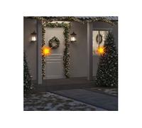 Lumières de Noël avec Piquets LED Pliables 3 pcs, Décorations Lumineuse de Noël, Ornements de Fête Vacances Intérieur Extérieur, Jaune 57 cm