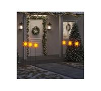 vidaXL Lumières de Noël LED jaunes - 35 cm - 3 pcs